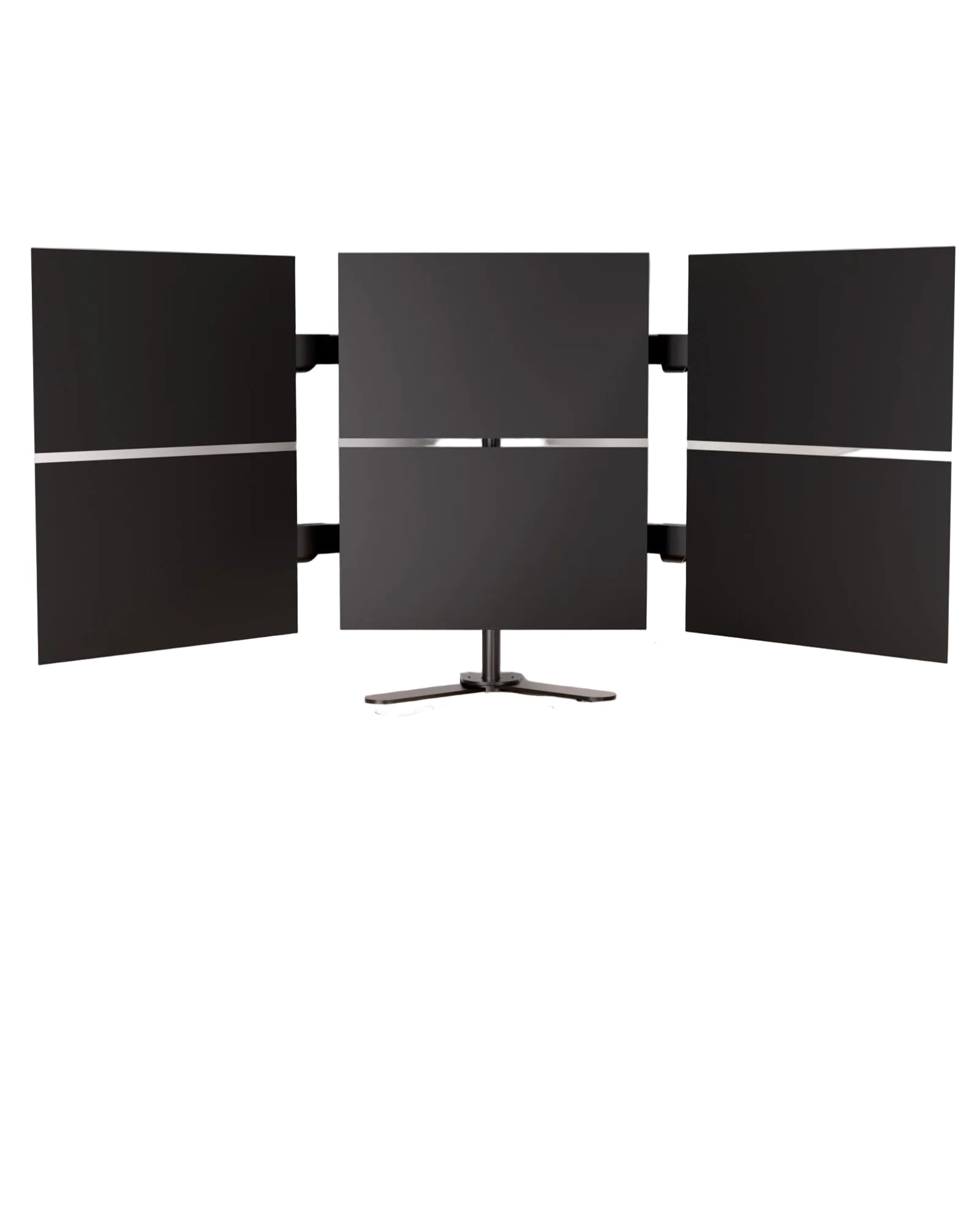 6-fach Monitorhalterung für 17–32 Zoll Monitore – Höhenverstellbarer Mehrfach-Monitorarm mit Tischklemme, Schwenkbar und Drehbar, VESA 75x75 / 100x100